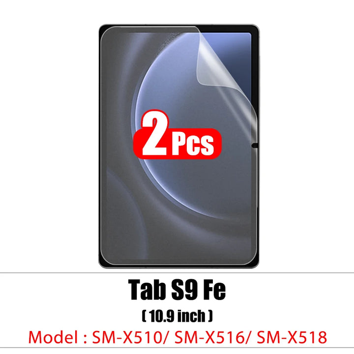 2pcs Screen Protector      For Samsung Galaxy Tab S7 FE S9 FE A9 Plus S6 Lite S7 S8 S9 A8 Plus Protective Clear Film No Glass