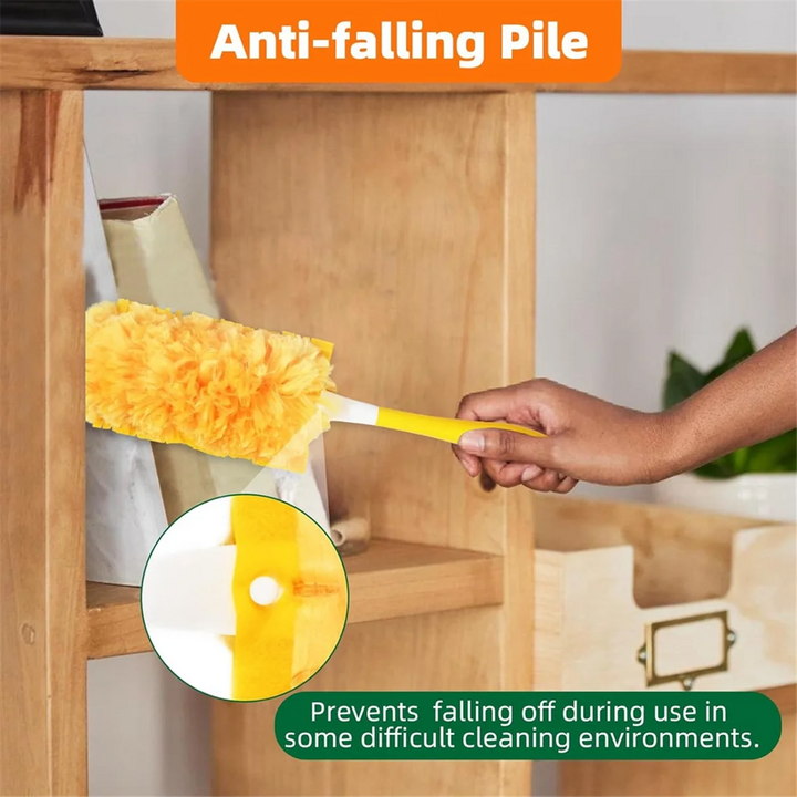 New 30 Pack 360 Dusters Refills for Swiffer Dusters, Duty Duster Kit Disposable Dusters Refills with 1 Handle Orange Yellow
