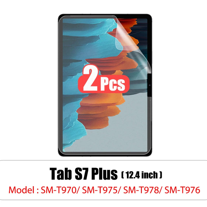 2pcs Screen Protector      For Samsung Galaxy Tab S7 FE S9 FE A9 Plus S6 Lite S7 S8 S9 A8 Plus Protective Clear Film No Glass