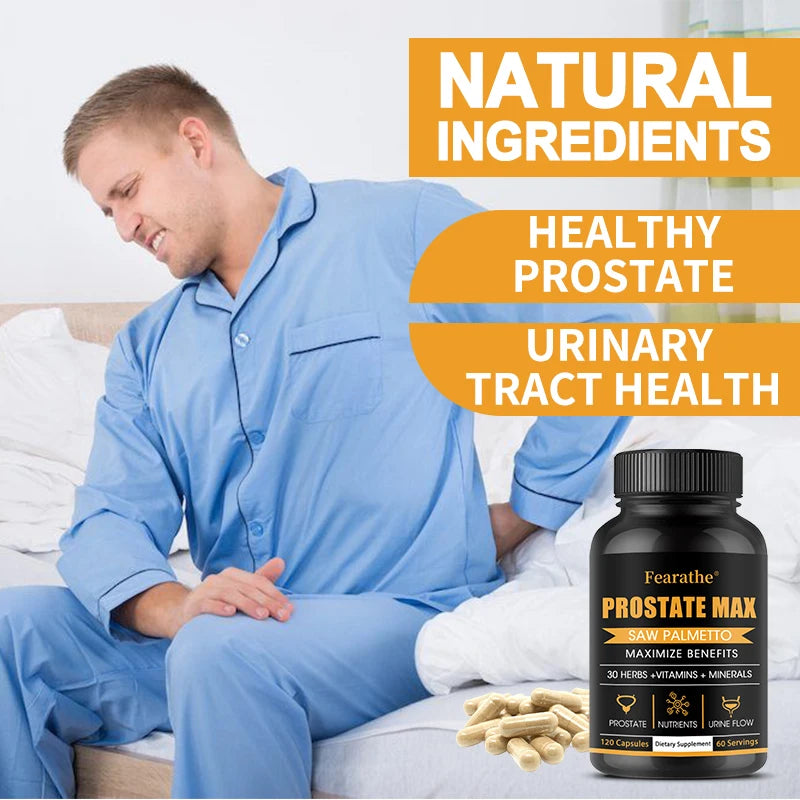 Fearathe Saw Palmetto Prostate Supplement - Promotes Prostate Health, Urinary Health and Hair Growth