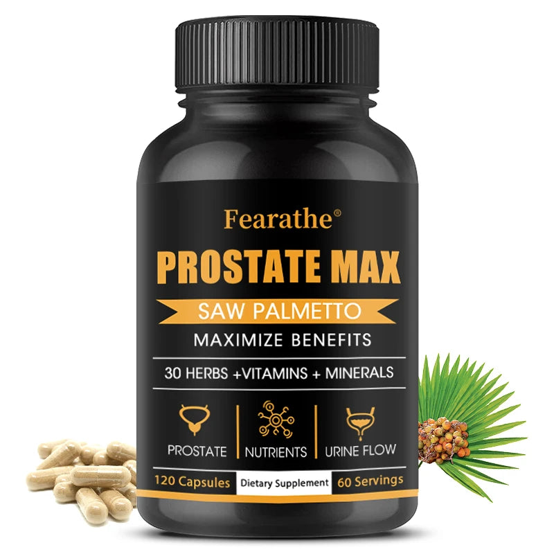 Fearathe Saw Palmetto Prostate Supplement - Promotes Prostate Health, Urinary Health and Hair Growth