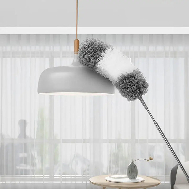 Retractable Duster Stainless Steel Long Handle Dusting Brush Car Household Cleaning Tools Microfiber Dust Chicken Feather