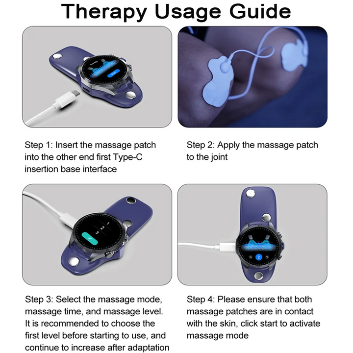 New Pulse Physiotherapy Uric Acid Blood Lipids CES Sleep Aid Smart Watch Men ECG Always Show HD Bluetooth Call Health Smartwatch