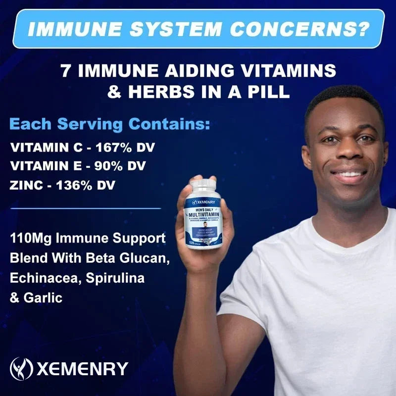 Men's Daily Multivitamin - for Immunity, Energy, Digestion, Skin, and Overall HealthSupplements