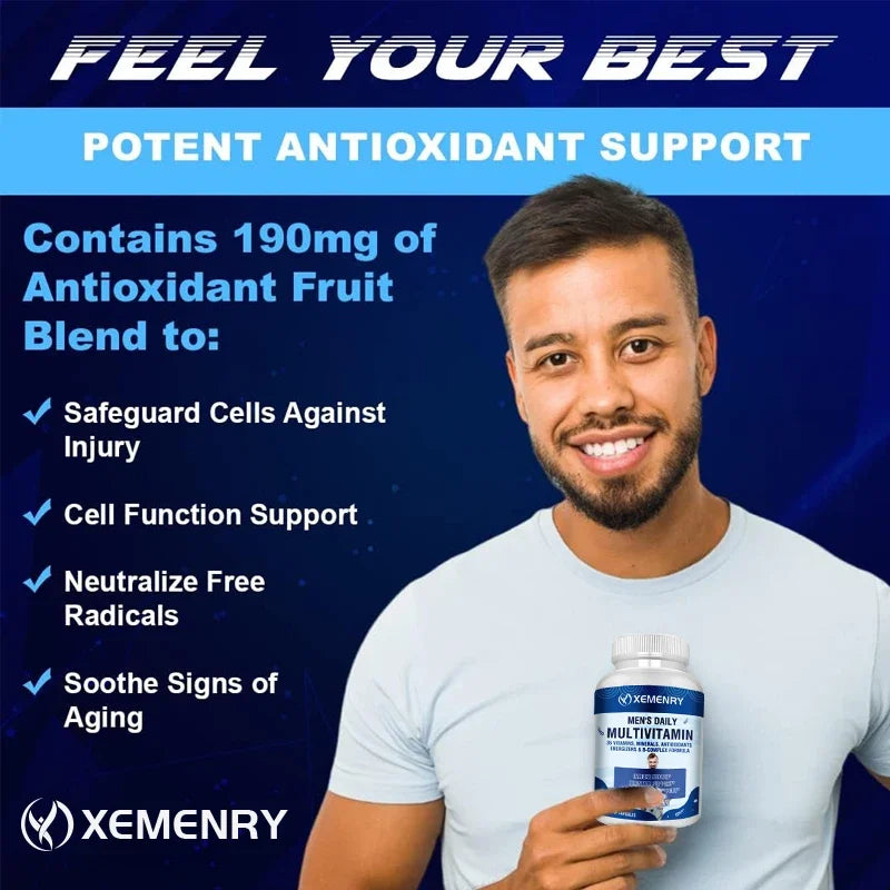 Men's Daily Multivitamin - for Immunity, Energy, Digestion, Skin, and Overall HealthSupplements