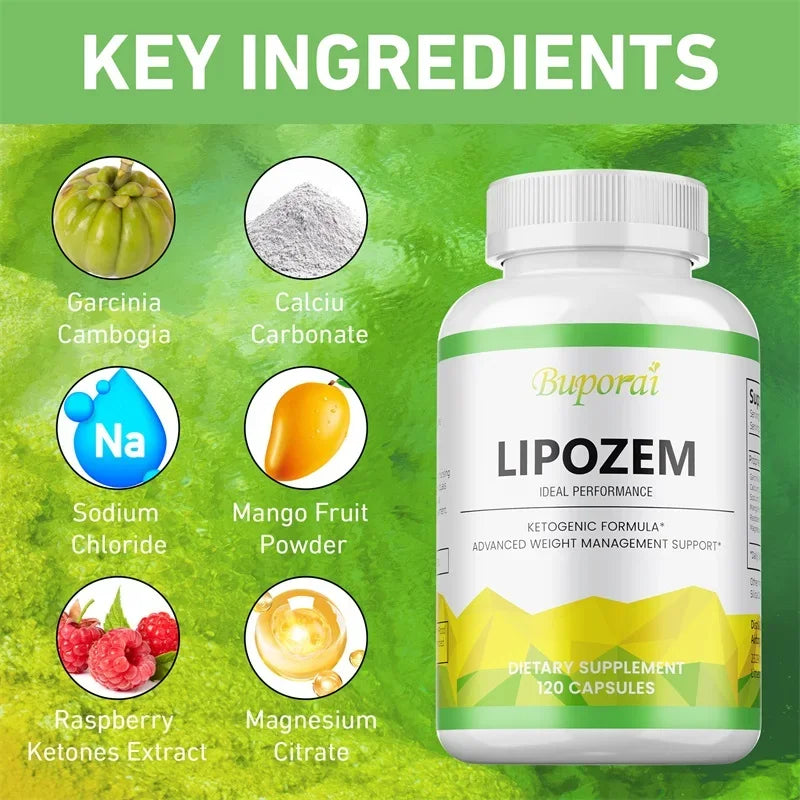 Lipozem Capsules - Digestive Health, Appetite Suppression, Metabolism, Weight Management