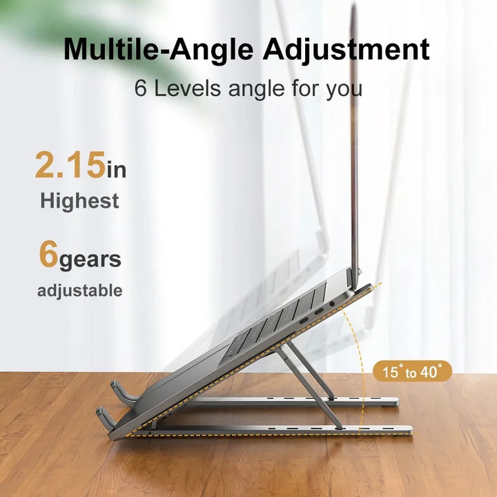 N3 Desktop Portable Aluminum Alloy Laptop Stand Foldable Heightened For iPad Bracket Notebook Metal Cooling Base In Stock