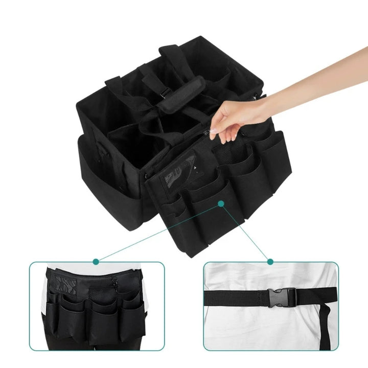 Cleaning Supply Storage Utility Organizers with Compartments, Detailing Bag, Adjustable Shoulder Strap, Home Auto Care