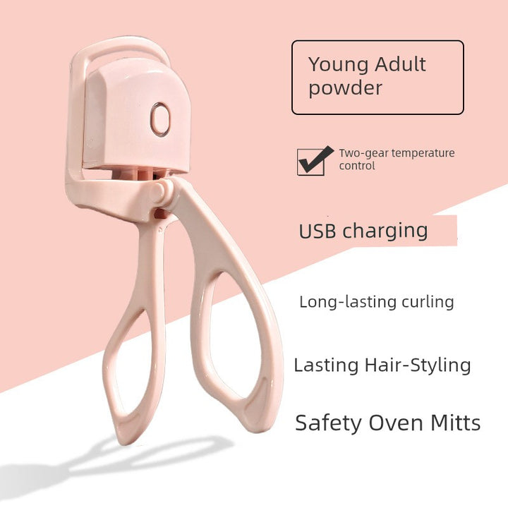 Electric Eyelash Perm Curling Device Electric Heating Eyelash Curler Perm Eyelash Handy Gadget Electric Perm Heating Curly Long Lasting Hair-Styling Wide Angle Clip