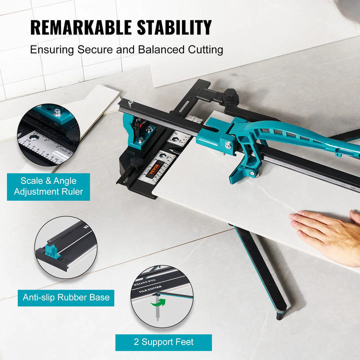 VEVOR Floor Tile Cutter Porcelain Ceramic Tile Cutter With Infrared Positioning Durable Single Rails Tile Cutters fit Beginner