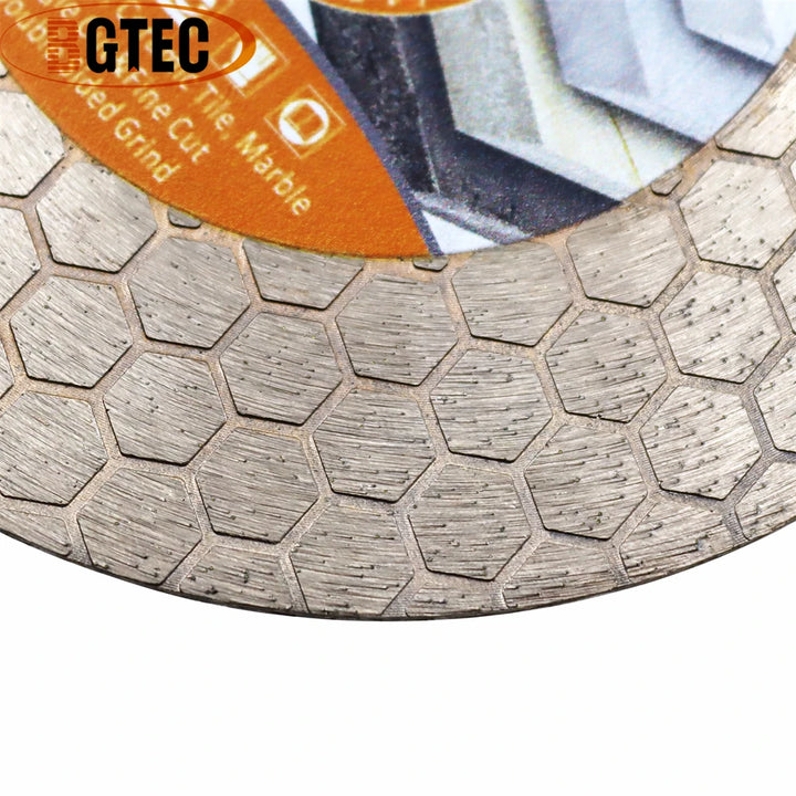 BGTEC 1pc 105/115/125mm Diamond Saw Blade Cutting Disc Porcelain Double-sided Hex Tile Cutter Grinding Marble Granite Plate