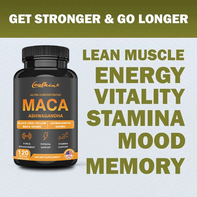 Male Supplement with Ashwagandha and Maca To support Male Libido and Promote Healthy Capsules