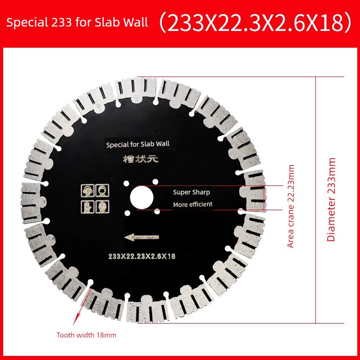 Slotted Cutting Disc Angle Grinder Cut Wall Chase Champion 190 Slotted Piece 195 Water and Electricity Marble Saw Blade 210 Concrete