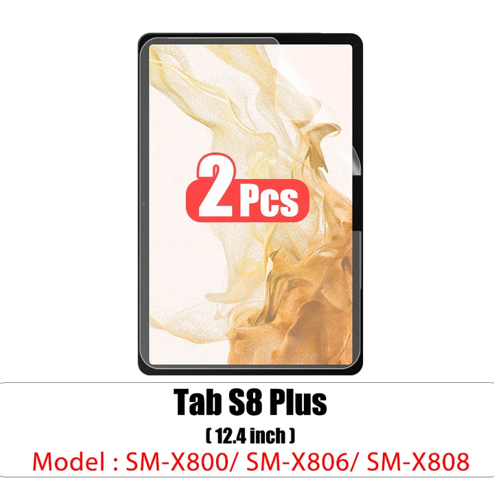 2pcs Screen Protector      For Samsung Galaxy Tab S7 FE S9 FE A9 Plus S6 Lite S7 S8 S9 A8 Plus Protective Clear Film No Glass