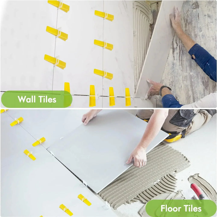 100-1500pcs Ceramic Tile Leveling System Clips Spacers Straps Kit Set For Tile Laying Floor Wall Construction Tools Building