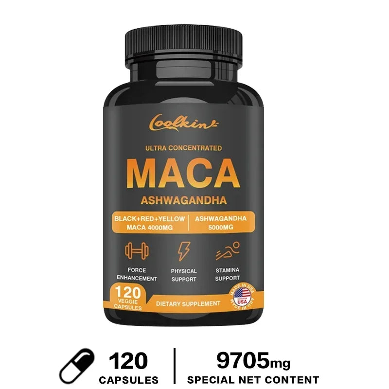 Male Supplement with Ashwagandha and Maca To support Male Libido and Promote Healthy Capsules