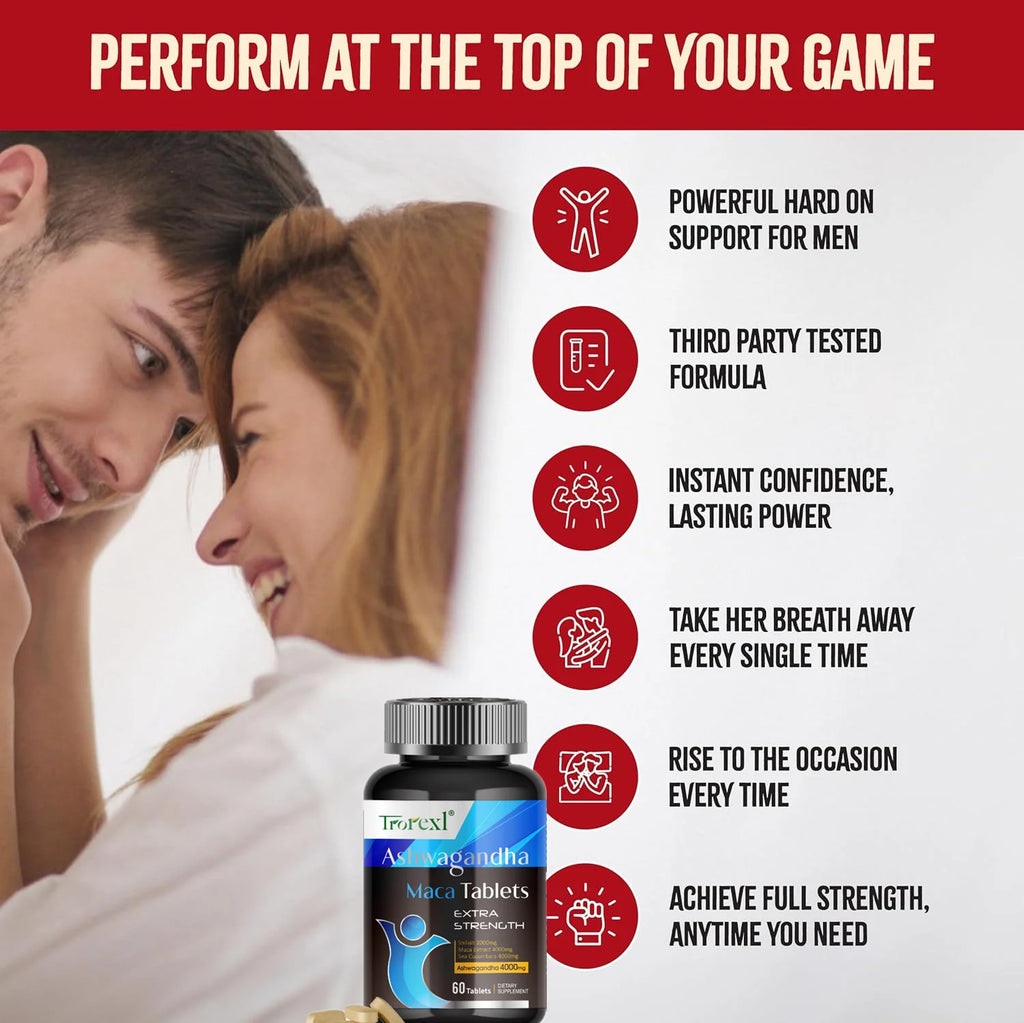 Ultimate Men's Enlargement Complex | 60 Capsules | Ashwagandha | Natural Energy & Stamina Booster | Clinically-Backed Formula