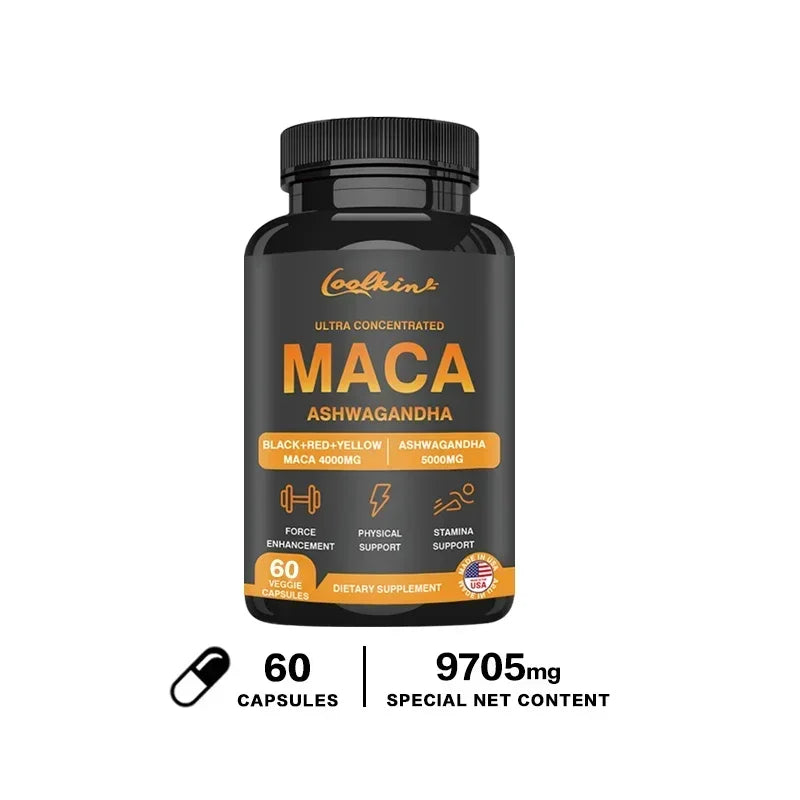 Male Supplement with Ashwagandha and Maca To support Male Libido and Promote Healthy Capsules