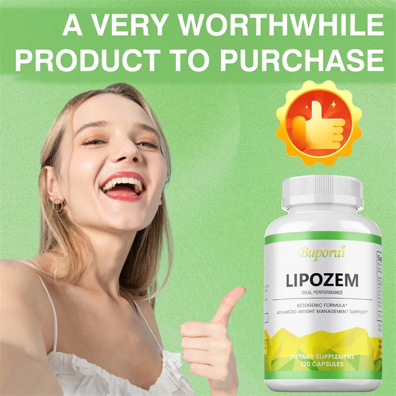 Lipozem Capsules - Digestive Health, Appetite Suppression, Metabolism, Weight Management