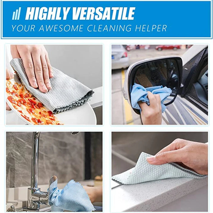 30*40cm Microfiber Cleaning Cloth NanoScale Streak-Free Miracle Scale Wipe Reusable Easy Clean Washing Rags Home Cleaning Tools