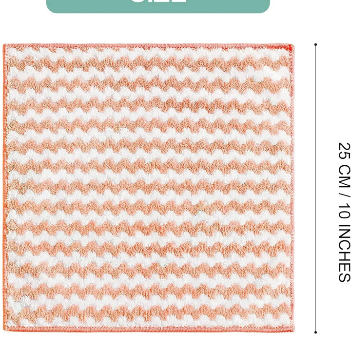 Microfiber Cleaning Cloth Velvet Thickened Dishcloths High Absorbent Scouring Kitchen Washing Dish Rags Household Wipe Towels