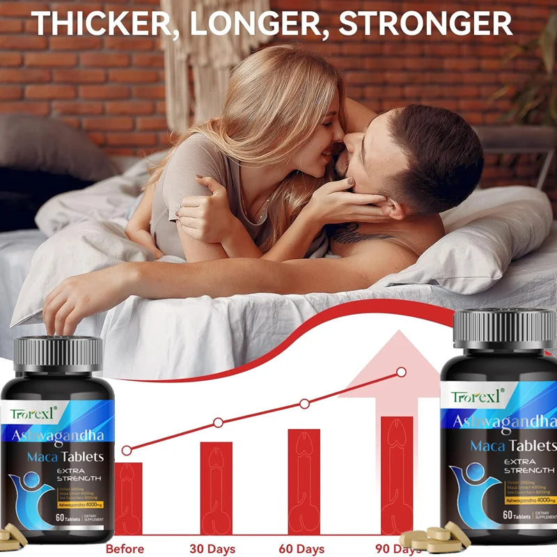 Ultimate Men's Enlargement Complex | 60 Capsules | Ashwagandha | Natural Energy & Stamina Booster | Clinically-Backed Formula