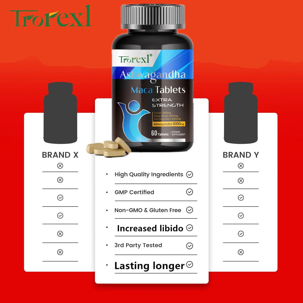 Ultimate Men's Enlargement Complex | 60 Capsules | Ashwagandha | Natural Energy & Stamina Booster | Clinically-Backed Formula