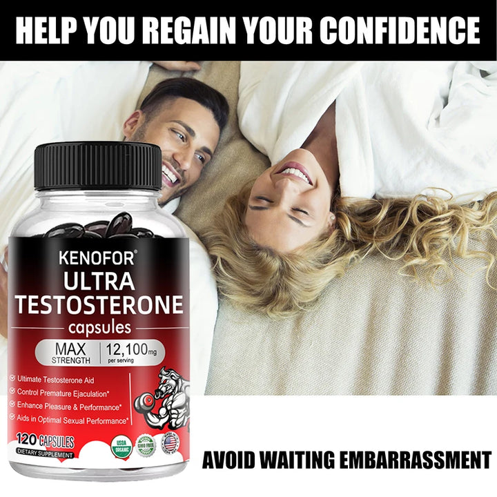 Male Strength Supplement - 12100mg Per Serving, Supports Energy, Endurance and Strength, Relieves Fatigue, Increases Muscle Mass