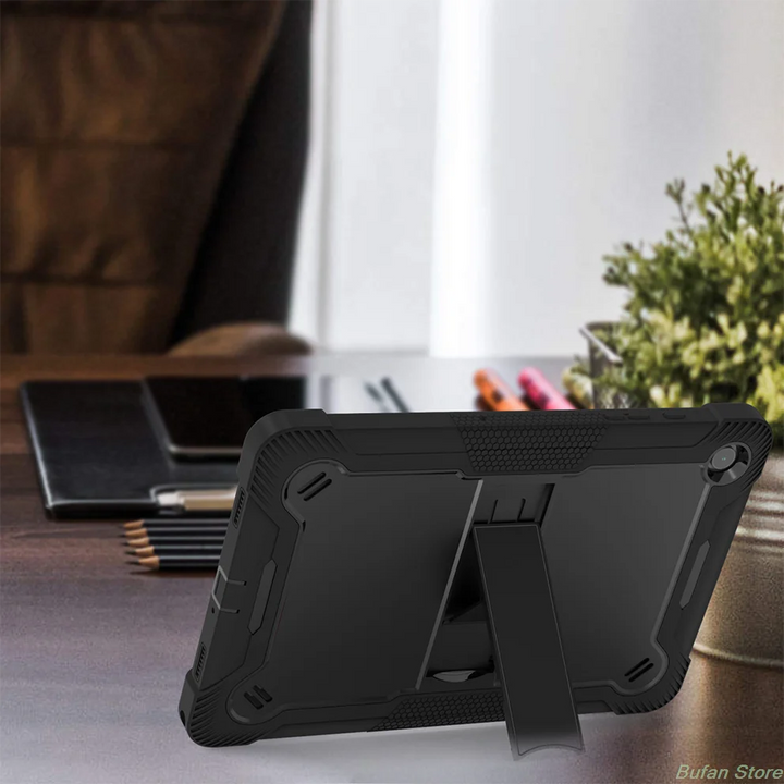 apply to iPad 9.7 inch 2018 6th A1893 A1954 2017 A1822 A1823 Anti fall armor protective shell with bracket design tablet case
