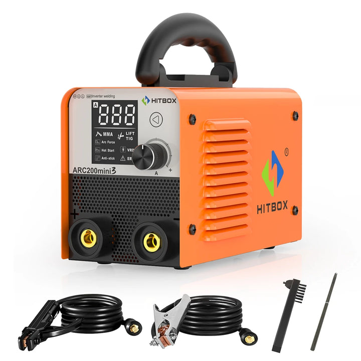 HITBOX ARC-200 2 in 1 MMA LIFT TIG Welding Machine Ultra Mini Solder Inverter LED Digital Display  IGBT Protable Home Welder
