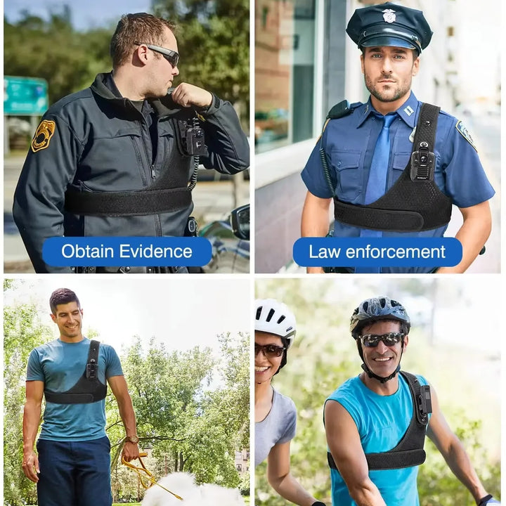BOBLOV Body Camera Chest Vest Durable Shoulder Single Vest for All Body Camcorder Velcro Wearing Bodycam Belt Cam Shoulder Strap