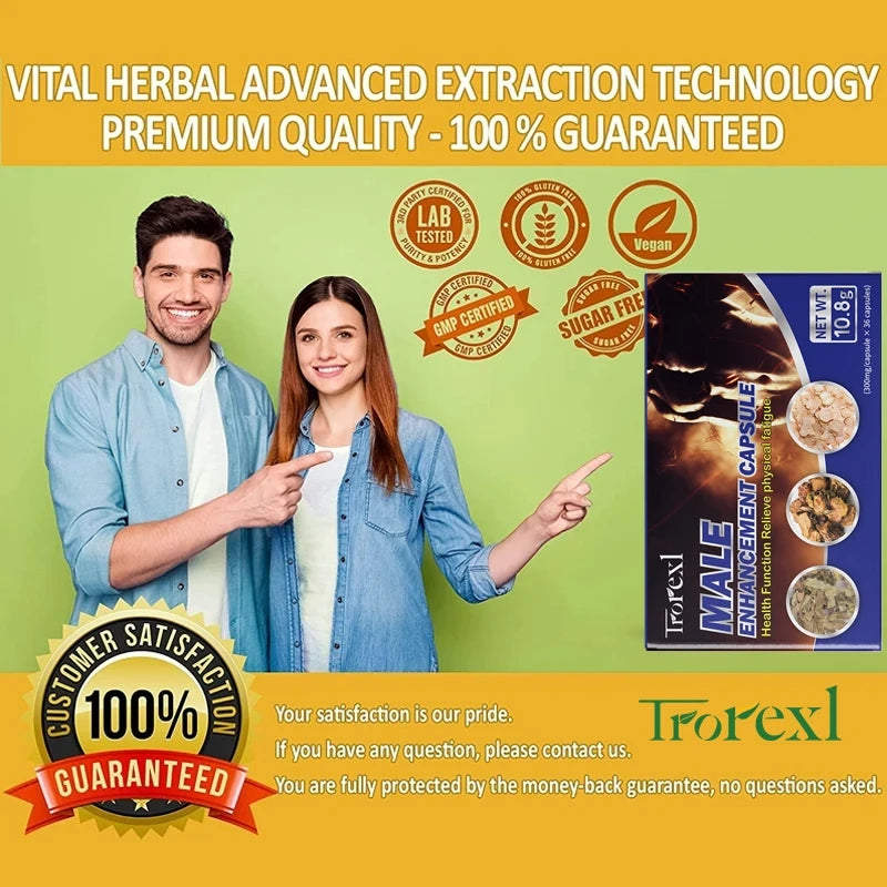 Male Enhancing Supplement with Epimedium - Muscle Builder Enlargement Pills - Natural Test Booster